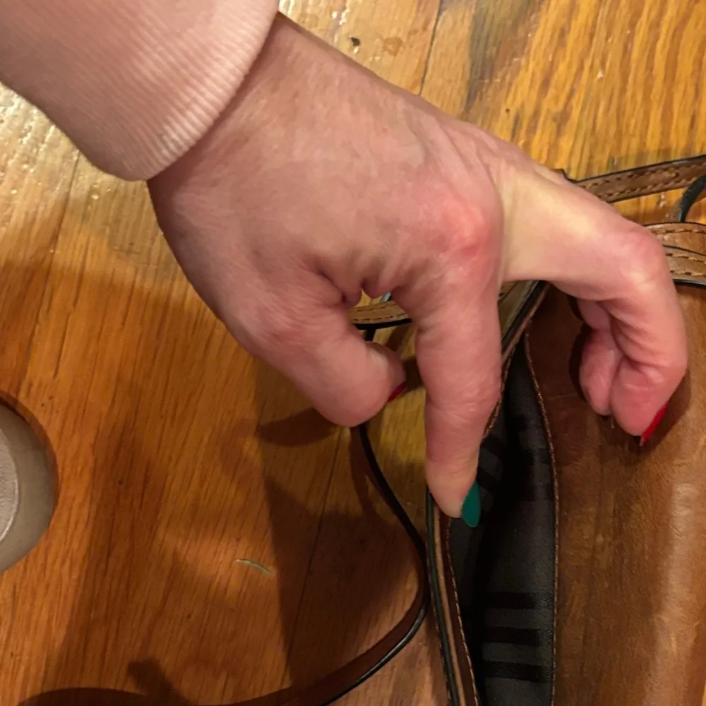 Frye Brown Leather Crossbody Wallet Bag - Picture 4 of 6